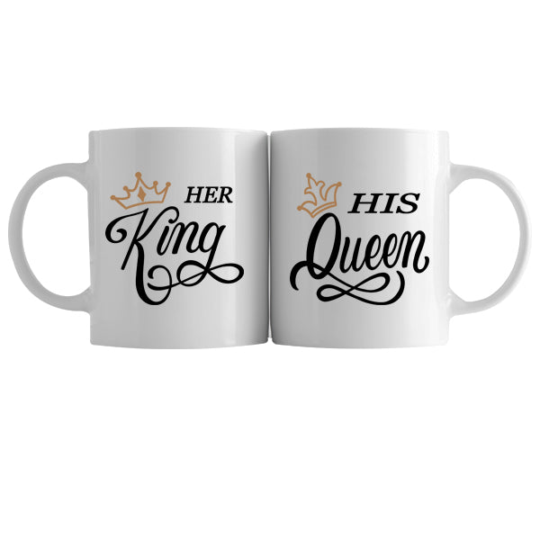 Mug Pair - Her King His Queen