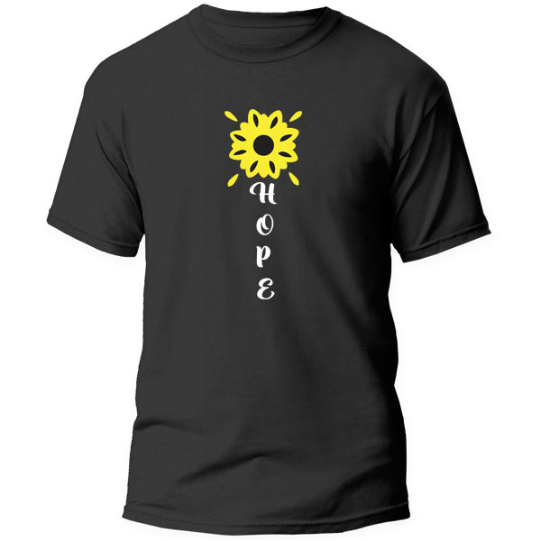 T-Shirt - Hope with Yellow flower