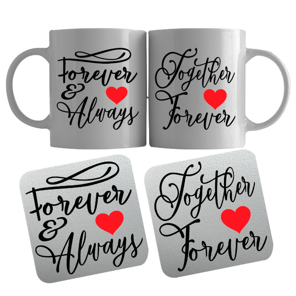 Mug & Coaster Set - Forever & Always Together Forever