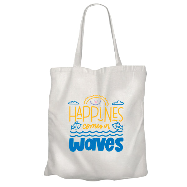 Shimmer Tote Bag - Happiness comes in Waves