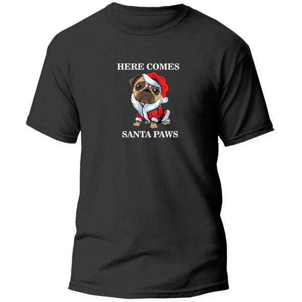 T-Shirt - Here comes Santa Paws