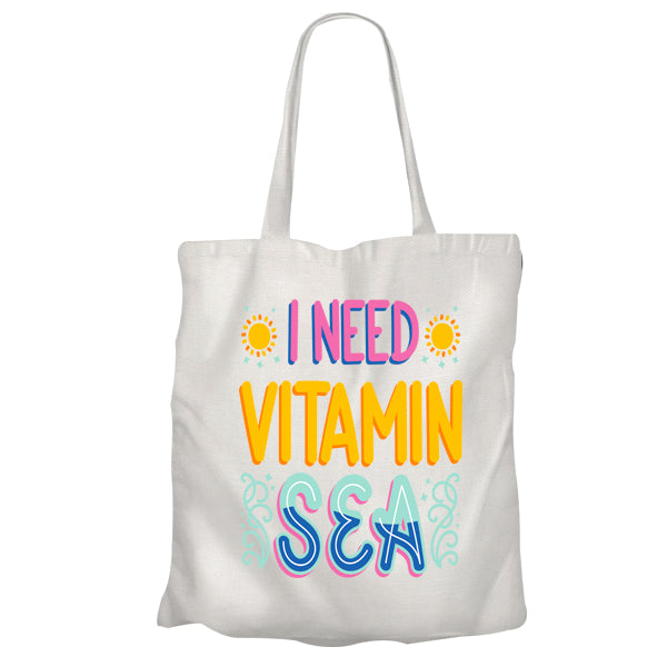 Shimmer tote Bag - I need Vitamin Sea