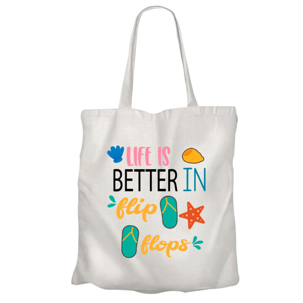 Shimmer Tote Bag - Life is better in Flip flops