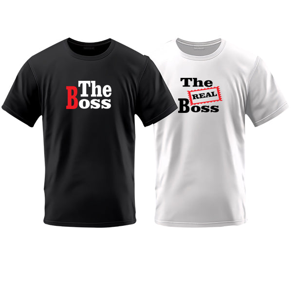Couples T-Shirt - The Boss The Real Boss