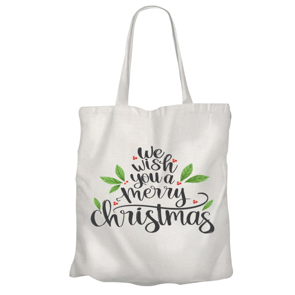 Shimmer Tote Bag - We wish you a Merry Christmas