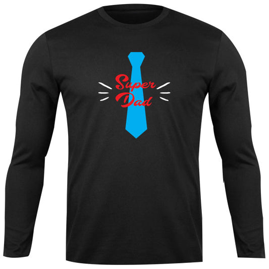 Long Sleeve Top - Super Dad with Tie